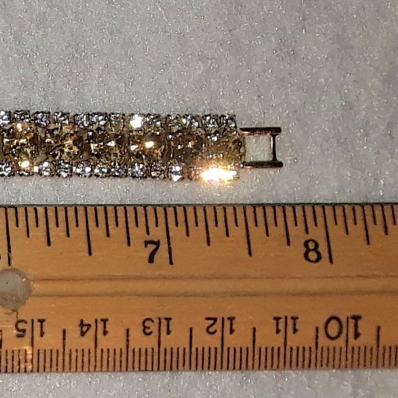 Brand New Luxury Gold & White CZ Tennis Bracelet - Picture 9 of 10